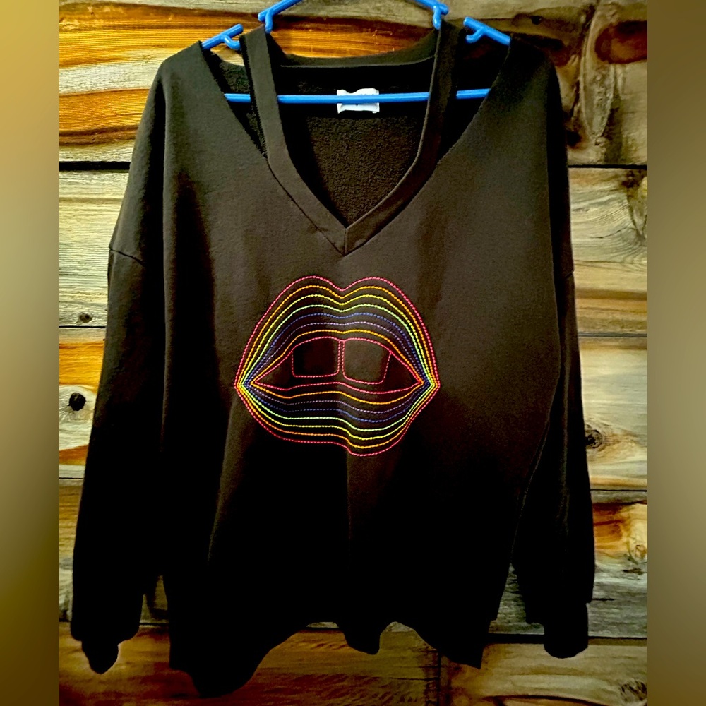 Lauren Moshi sweatshirt. Black small